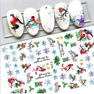 💌 BO/GO$6 Winter Birds Snowflakes Nail Stickers